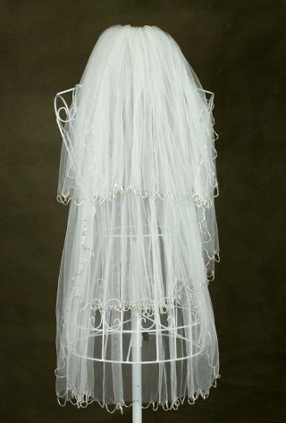 2 layers wedding veils