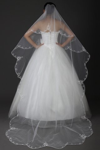 white wedding veils 3 meters