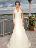 2012 V-Neck Halter Popular in Spring Hot Sale Cheap Customer-Made Design Wedding Dress