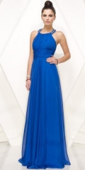 Long Royal Blue Vintage Evening Dress