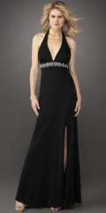 Black Halter Evening Gown Evening Dress