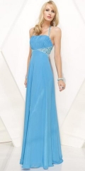 Long Blue Vintage Evening Dress Sale