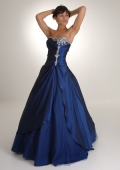 ball gown strapless floor length taffeta appliques prom dress