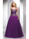 beautiful purple beaded vintage prom dresses