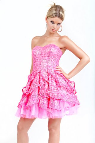 Lovely short sweet heart neck knee-length prom dress