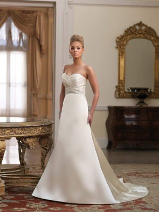 Warmth Floor Length A-Line Sweetheart Low Back Sweep Train With Sequins,Button Wedding Dresses WDresses00711