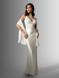 Slim A line Strapless Sweep train Wedding Dress (yz0210)