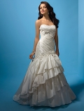 A line Sweetheart Strapless Chapel Train (ST0019)