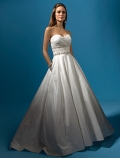 A line Sweetheart Strapless Chapel Train (ST0018)