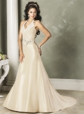 A-line Halter Taffeta Wedding Dresses (yz0235)