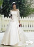 A-line Off-the-shoulder Satin Wedding Dresses (SV0203)