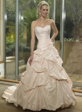 A-line Strapless Empire Pick-up Taffeta Wedding Dresses (ms0128)