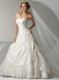 A-line Strapless Empire Satin Wedding Dresses (ms0123)