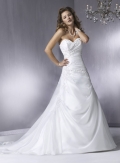 A-line Strapless Organza Wedding Dresses (ms0106)