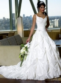 Sleeveless A-line Sweetheart Pick up Skirt Wedding Dresses (wd0030)