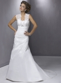 Slim A-line Sweetheart Neckline Taffeta Wedding Dresses (wd0112)