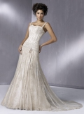 Slim line Cap Sleeve Satin Wedding Dresses (wd0116)