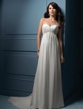 Strapless Sweetheart Chapel Train Chiffon Wedding Dresses (ms0005)