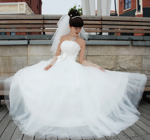 expansion skirt wedding dress