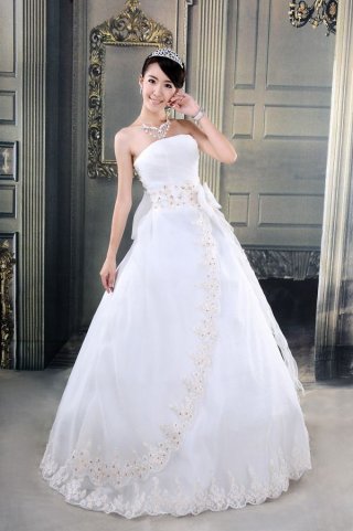 Organza floorlength wedding dress 2012