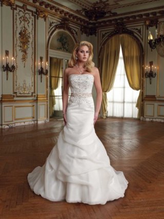 Mermaid/Trumpet Strapless Satin Wedding Dresses