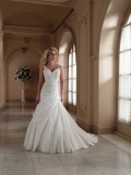 A-line V-neck Taffeta Wedding Dresses