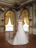 A-line Strapless Organza Wedding Dresses