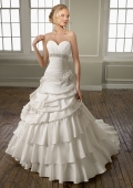 Ivory Taffeta Modest Wedding Dress