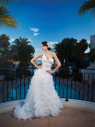 unique one shoulder Luxurious princess wedding dresses