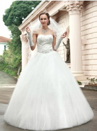 Elegent Floor-length winter wedding dresses