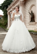 Elegant Satin Round Wedding Dresses