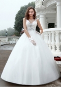 Elegant Courts Trains Sleeveless wedding dresses