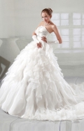 luxury big tail wedding dresses
