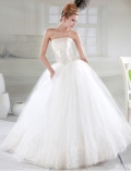 Beautifu Satin Organza Sweet Heart Wedding Dresses