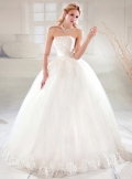 Strapless Modest bridal wedding dresses