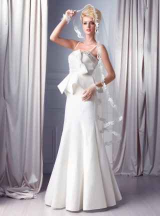 Advanced customization luxury Italian sense of three-dimensional architectural design of flash diamond perfect wedding dress