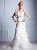 2012 Italian-style luxury senior flash custom embroidery applique diamond luxury tail wedding dress