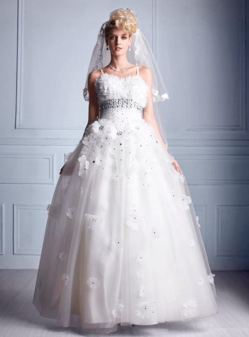 Puff beautiful 2012 flash diamond luxury romantic princess wedding dress
