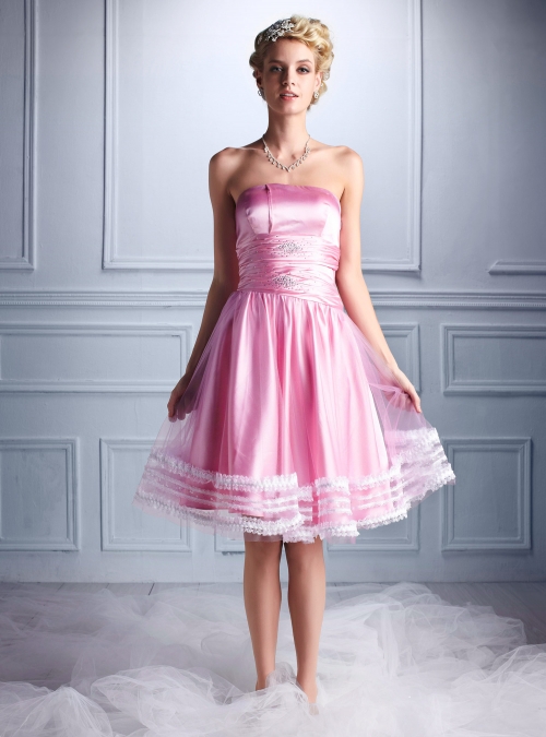 2012 Fresh and beautiful three-dimensional fold self fluffy princess wedding dress