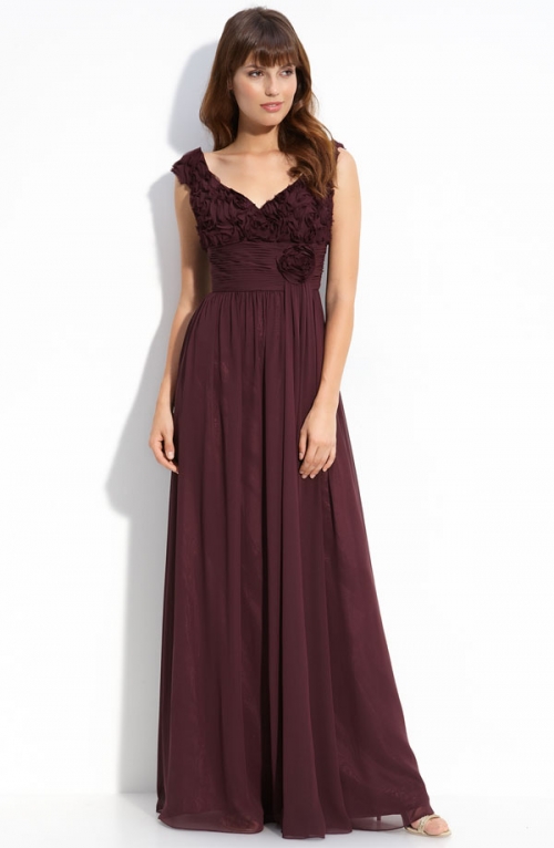 Off Shoulder Chiffon Gown