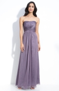 Strapless Shimmer Satin Gown