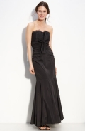 Strapless Taffeta Mermaid Gown with Bow Detail