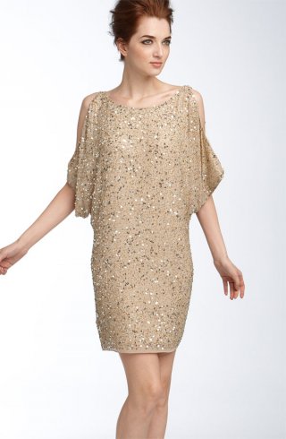 Cold Shoulder' Sequin Dress
