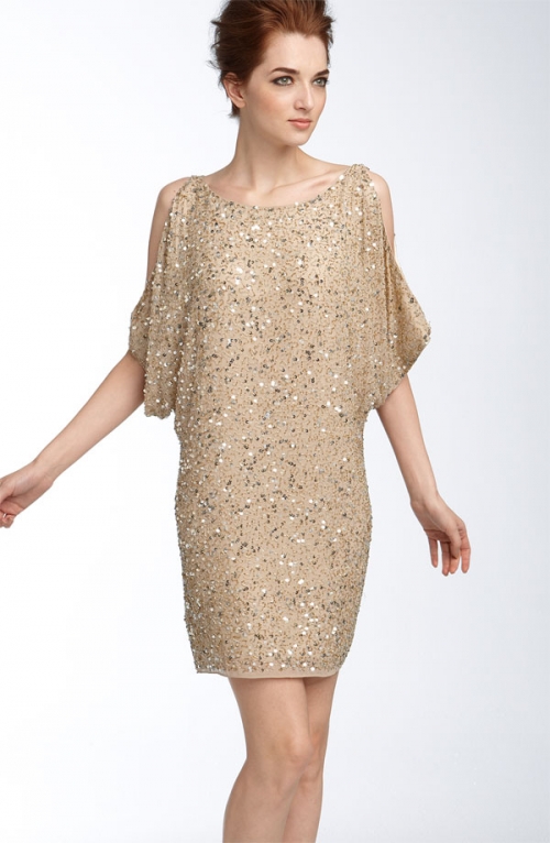 Cold Shoulder' Sequin Dress