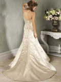 Wholesale Floor Length A-Line Strapless Low Back Sweep Train With Embroidery,Bandage Wedding Dresses WDresses00960