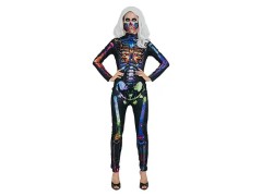 colorful skeleton girl costume