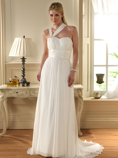 2012 soft Empire Waist New Style Halter Cheap chiffon column Wedding Dress Available in summer 2012 soft Empire Waist New Style Halter Cheap chiffon column Wedding Dress Available in summer