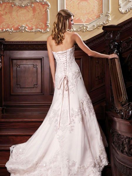 2012 fabulous Ivory Strapless Satin mermaid Beading and applique Wedding Dress