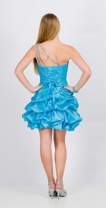 Light Blue One Strap Elegant Cocktail Dress/ Homecoming Dress