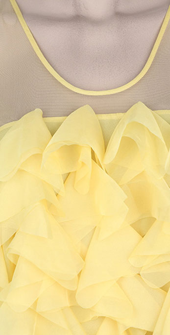 A Line Cute Light Yellow Straps Mini Cocktail Dress/ Homecoming Dress